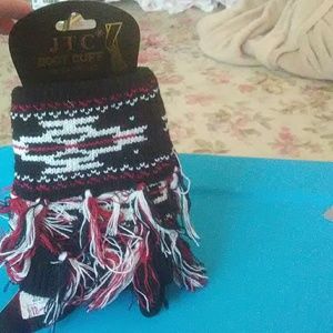 Brand new black and red boot cuffs